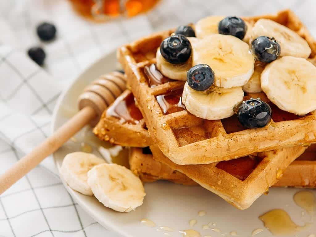 American Waffle with toppings