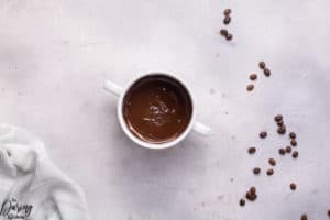 Chocolate coffee beans melt chocolate